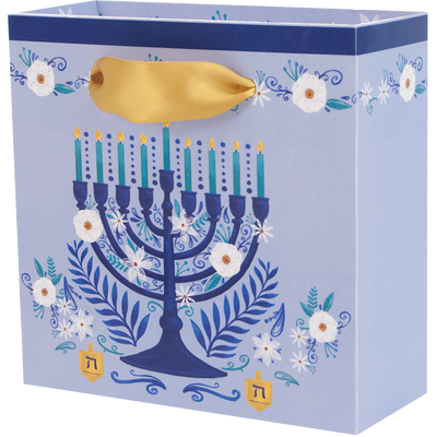 Menorah Lights Christmas Gift Bag | Putti Hanukkah Canada