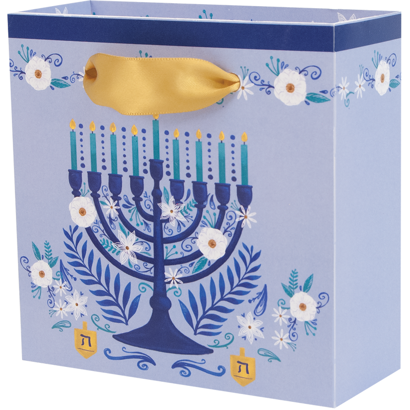 Menorah Lights Christmas Gift Bag | Putti Hanukkah Canada