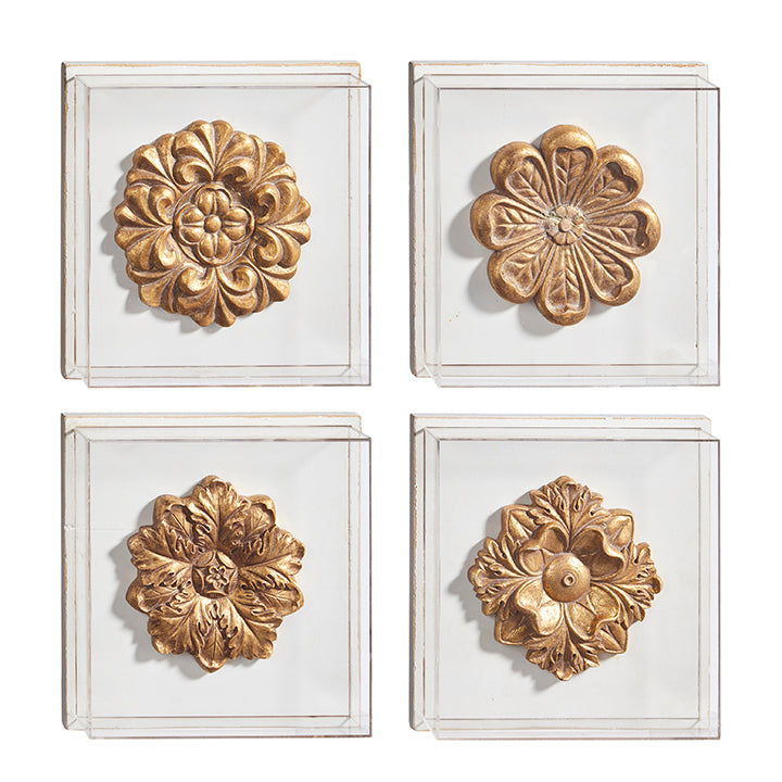 Embossed Medallion Acrylic Box Frame Wall Art | Putti Fine Furnishings