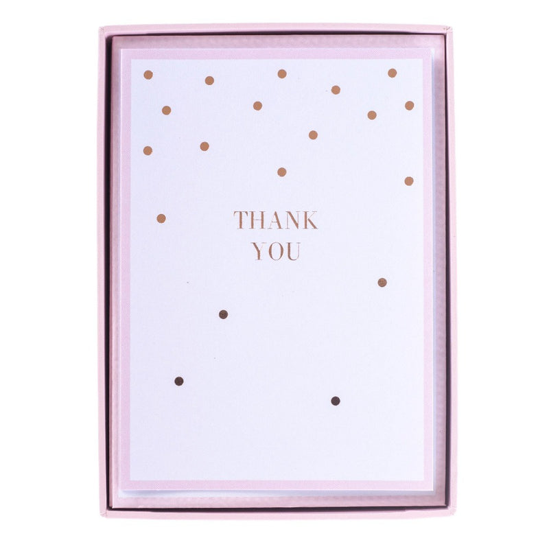 Soft Pink Dots "Thank You" Petite Boxed Notes