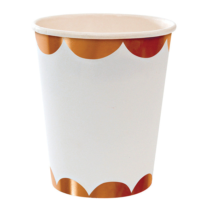 "Hello World" Rose Gold & Mint Paper Cups