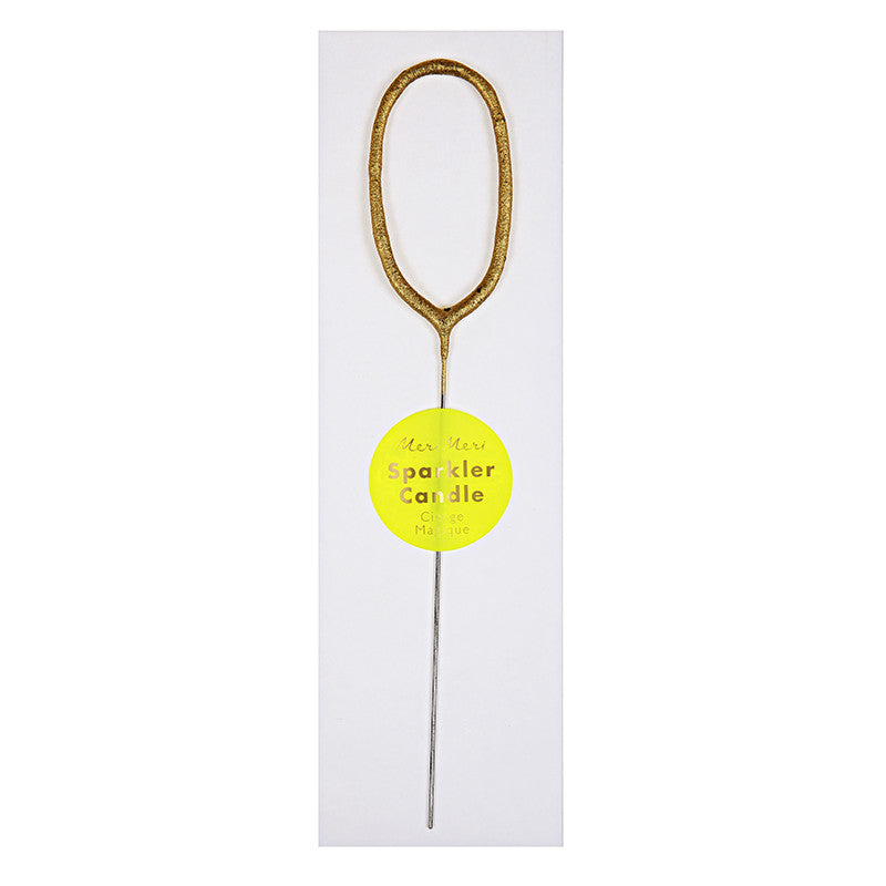 Meri Meri Number Zero Gold Sparkler, MM-Meri Meri UK, Putti Fine Furnishings