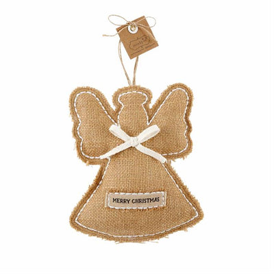Mud Pie Burlap Angel Ornament  | Putti Christmas Celebrations