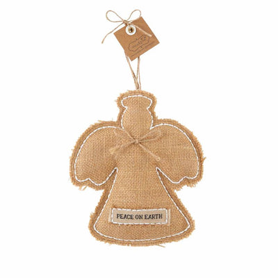 Mud Pie Burlap Angel Ornament  | Putti Christmas Celebrations