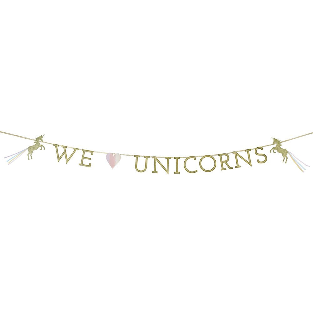 Arriving Soon! "We Heart Unicorns" Magical Garland -  Party Decorations - Talking Tables - Putti Fine Furnishings Toronto Canada - 1
