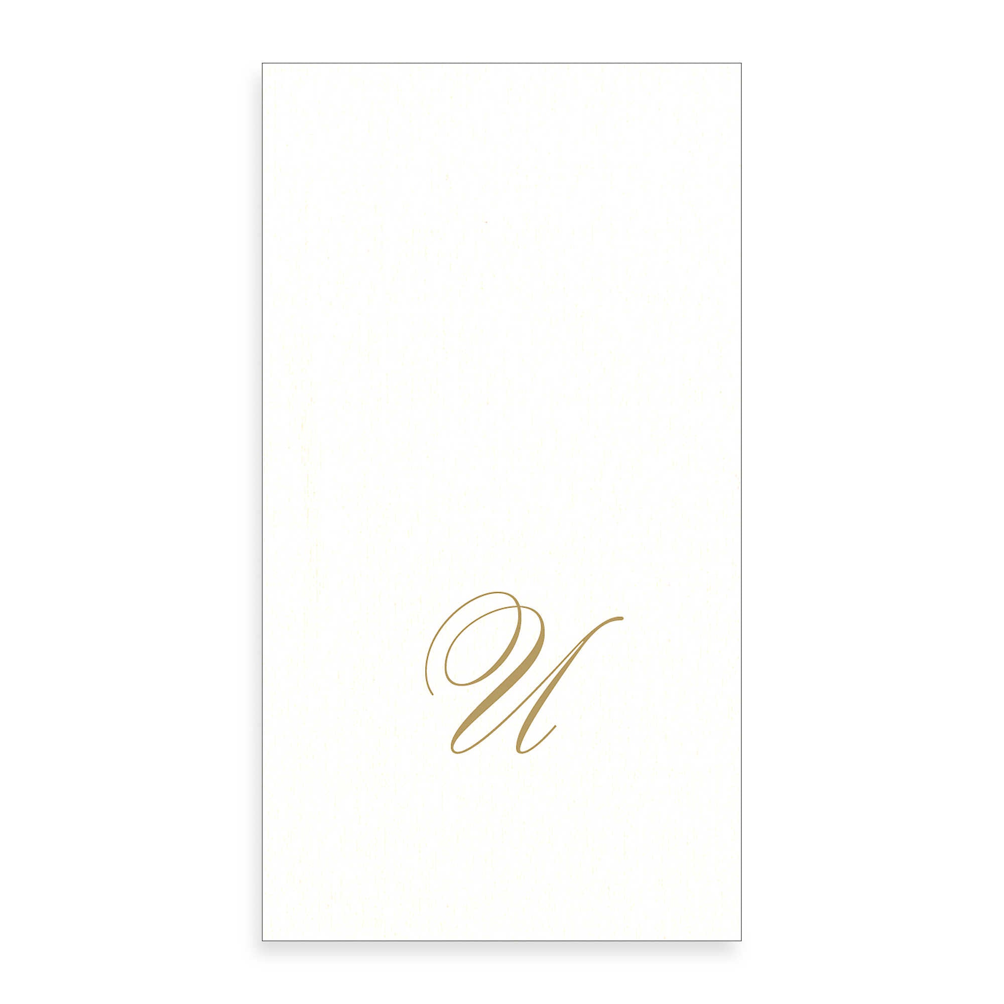  Gold Monogram Paper Guest Towel - Letter U, CI-Caspari, Putti Fine Furnishings