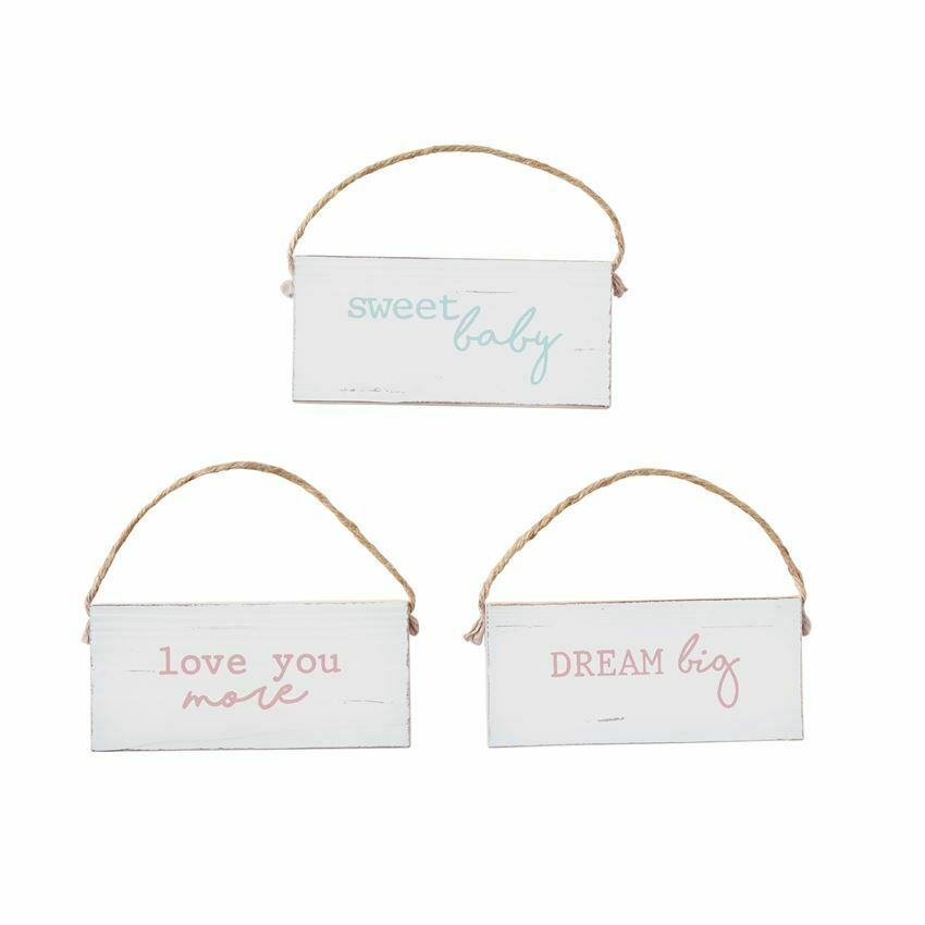 Nursery Decoration Distressed Wood Door Hangers