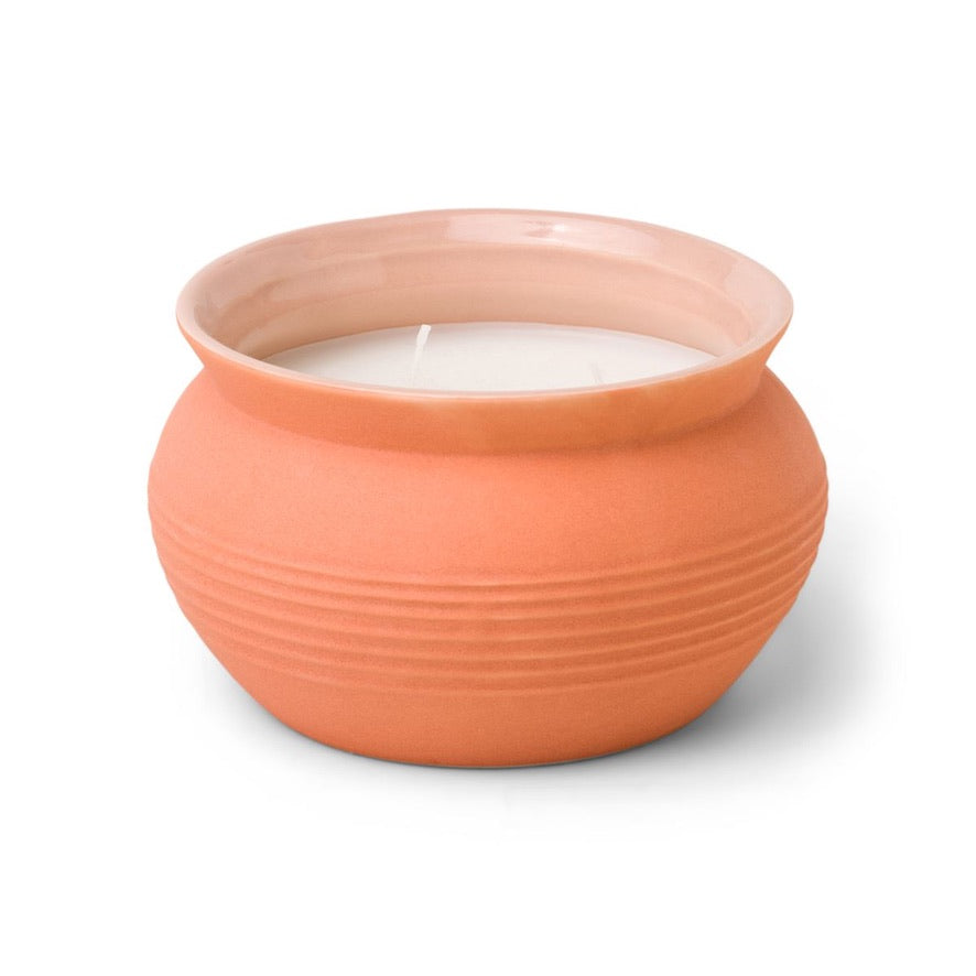 Paddywax Santorini Ribbed Ceramic Raw Clay & Pear Candle | Putti Fine Furnishings