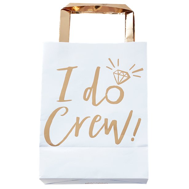 "I Do Crew" Gold Foil Party Bags, GR-Ginger Ray UK, Putti Fine Furnishings
