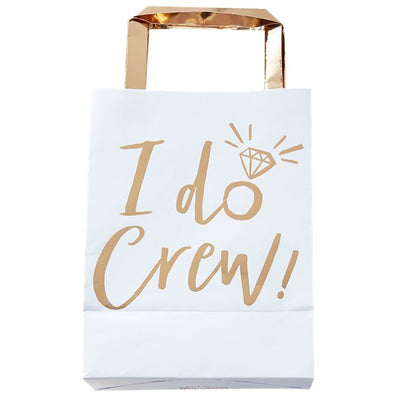 "I Do Crew" Gold Foil Party Bags, GR-Ginger Ray UK, Putti Fine Furnishings