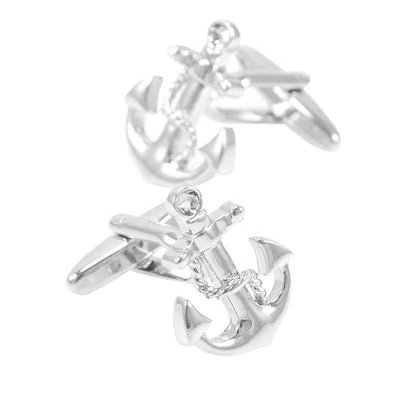 Glen Ogal Anchor Silver Cufflinks | Putti Fine Fashions Canada