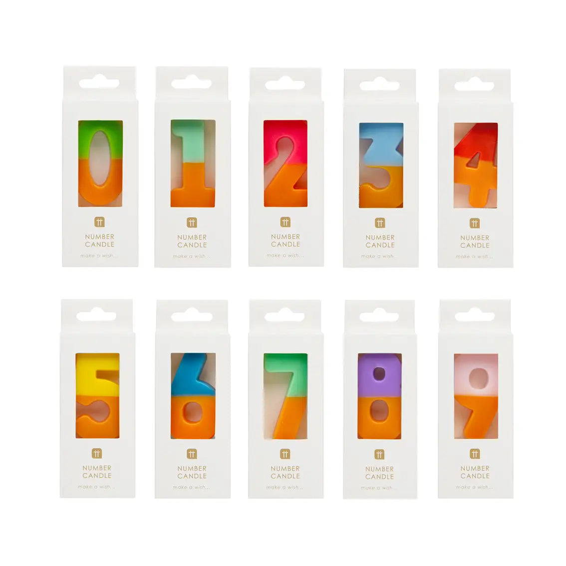 Multicolor Number Candle - Five