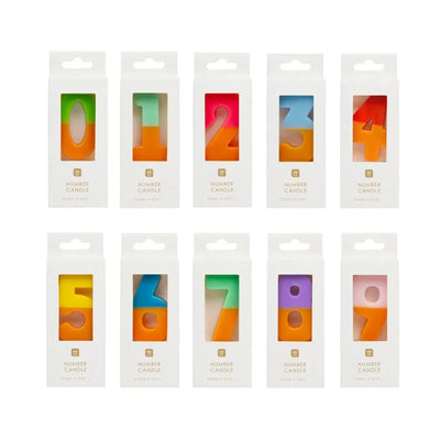 Multicolor Number Candle - Three  | Putti Celebrations Canada