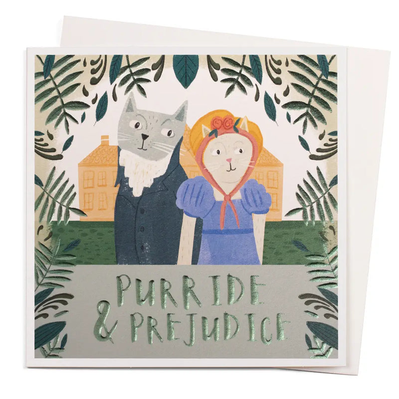 "Purride And Prejudice" Cat Greeting Card