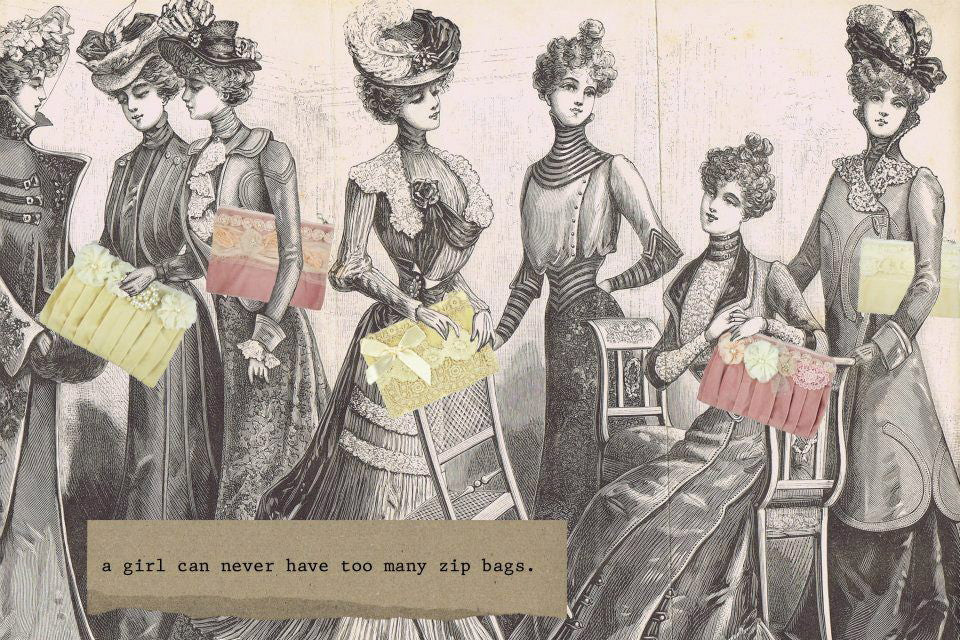 Miss Rose Sister Violet Velvet Rose Zippered Bag - Large, MRSV-Miss Rose Sister Violet, Putti Fine Furnishings