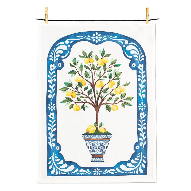 Lemon Tree Tea Towel  | Putti Fine Furnishings 