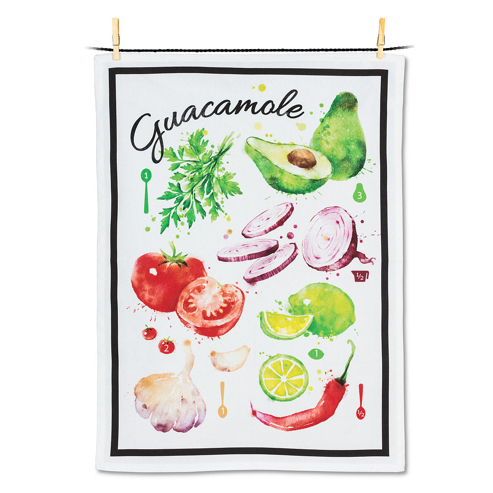 Guacamole Recipe Tea Towel