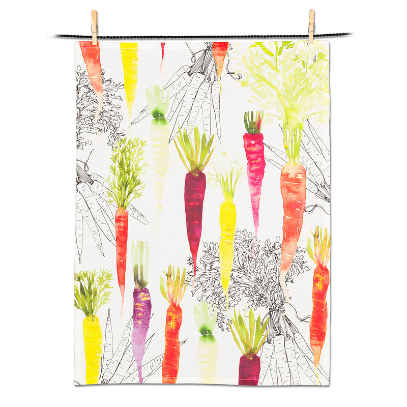 Heirloom Carrots Tea Towel | Putti Fine Furnishings Canada 