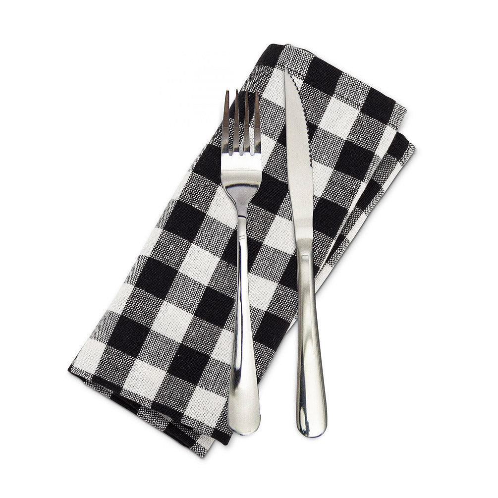 Black and White Buffalo Check Napkin