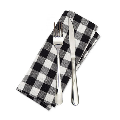 Black and White Buffalo Check Napkin