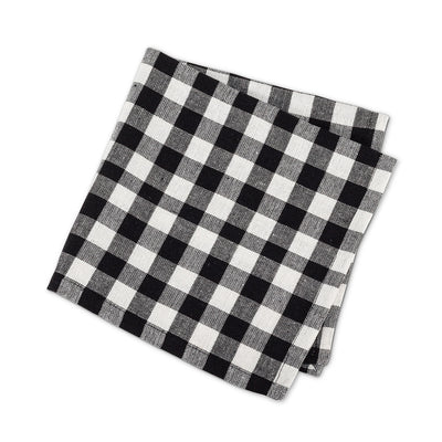 Black and White Buffalo Check Napkin  | Putti Fine Furnishings Canada