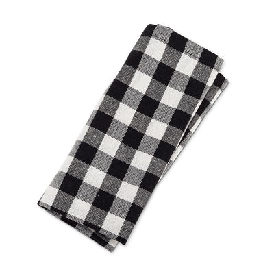 Black and White Buffalo Check Napkin