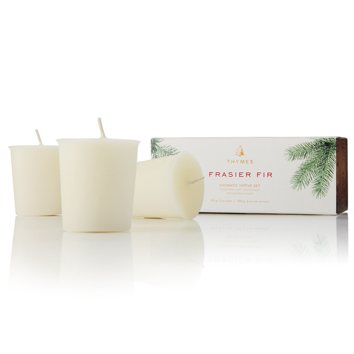 Thymes Frasier Fir Votive Candle Set, TC-Thymes Collection, Putti Fine Furnishings