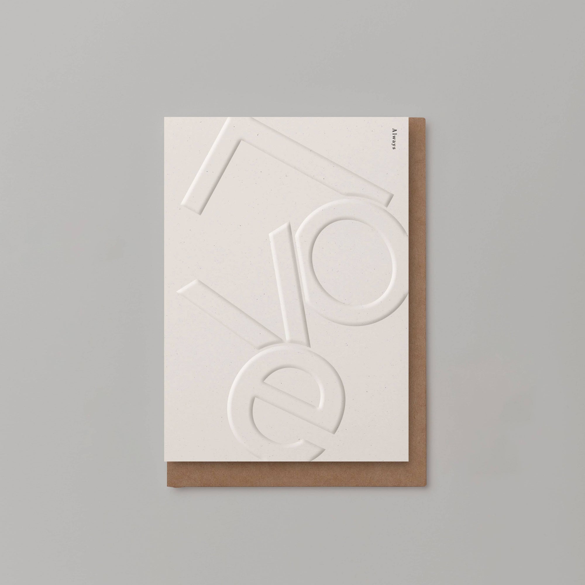 White "Love Always" Greeting Card | Putti Fine Furnishings Canada