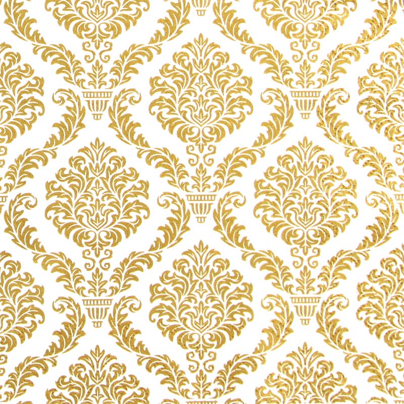 Elegant Gold Damask Paper Cocktail Napkins
