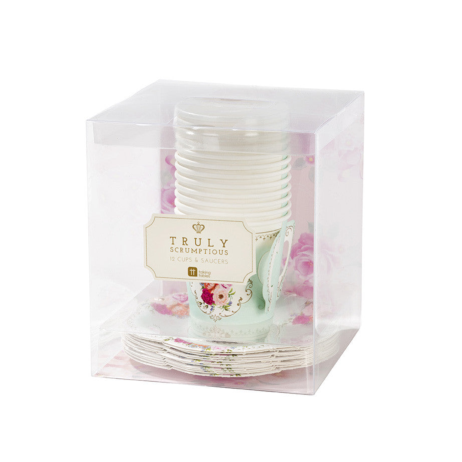 Arriving Soon! Truly Scrumptious Teacup & Saucer Set -  Party Supplies - Talking Tables - Putti Fine Furnishings Toronto Canada - 2