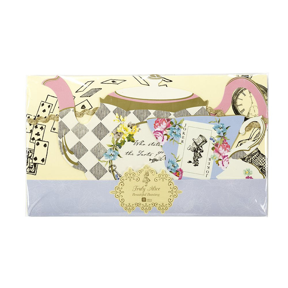 Truly Alice Teapot Bunting -  Party Supplies - Talking Tables - Putti Fine Furnishings Toronto Canada - 2