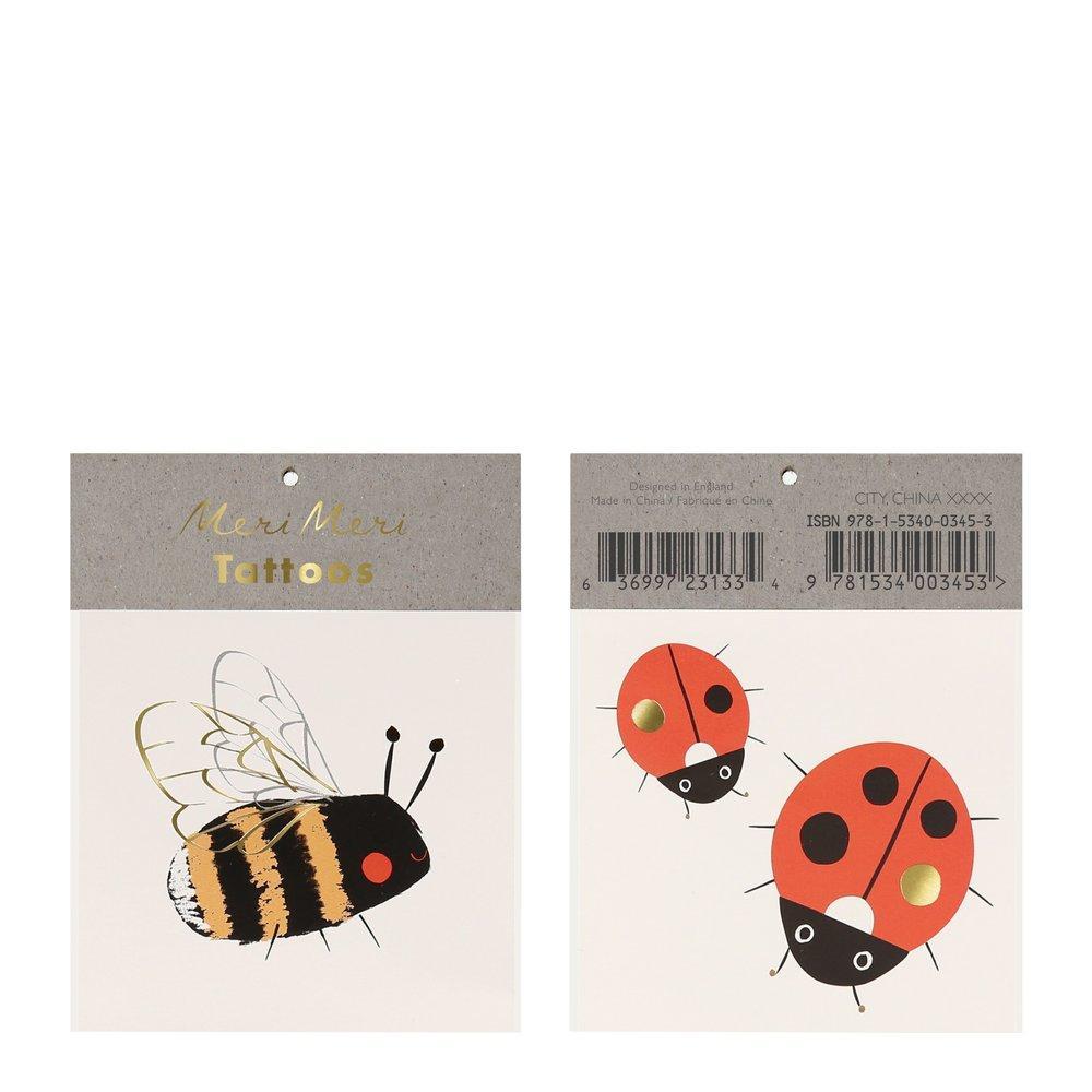 Meri Meri Bee & Ladybird  Tattoos | Putti Party Supplies