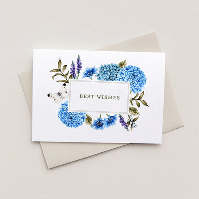 Summer Floral Watercolour "Best Wishes" Greeting Card