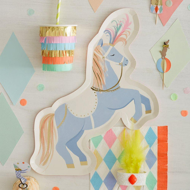 Meri Meri Circus Stallion Plates - Large Paper Plates |  Le Petite Putti