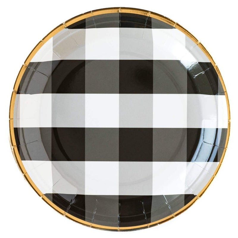 My Mind's Eye Basic Black Gingham Farm Round | Putti Party Supplies