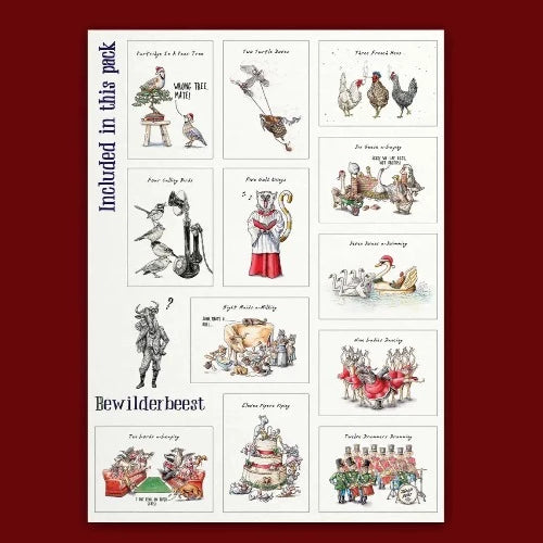 12 Days Of Christmas Card Set | Putti Christmas Celebrations