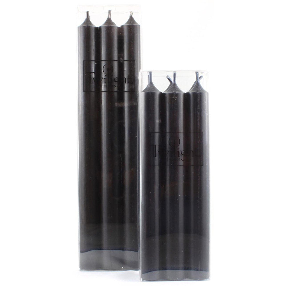 Twilight Taper Candles - Black | Putti Fine Furnishings Canada