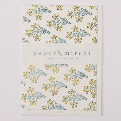Hand Block Printed Greeting Card - Mughal Garden Blush | Putti Fine Furnishings