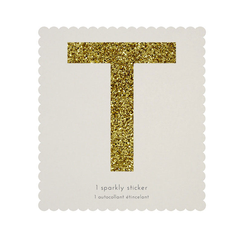 Chunky Gold Glitter T Sticker -  Party Supplies - MM-Meri Meri UK - Putti Fine Furnishings Toronto Canada