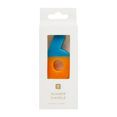 Multicolor Number Candle - Six | Putti Celebrations Canada