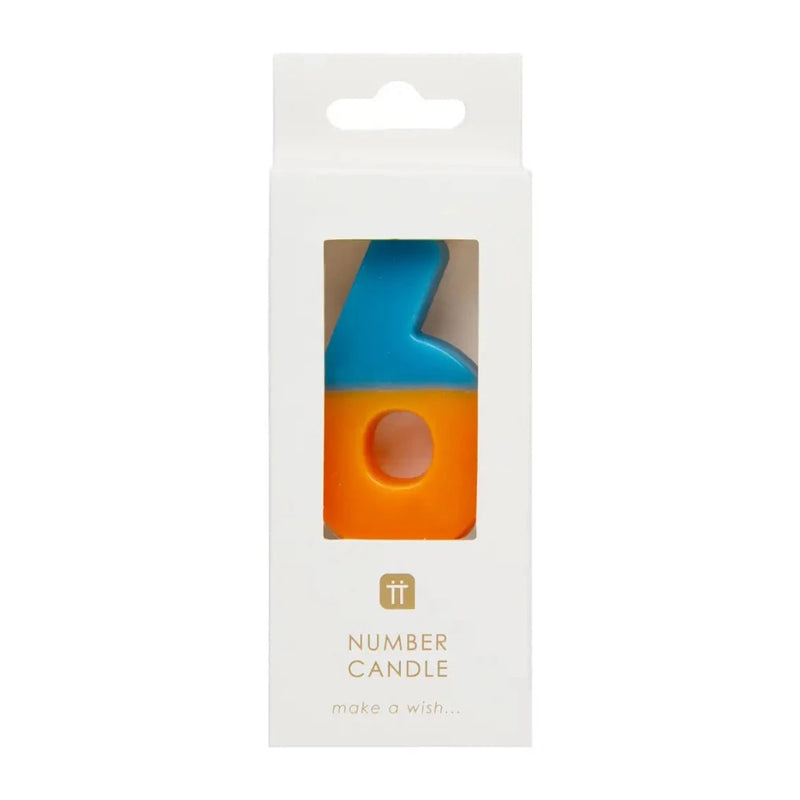 Multicolor Number Candle - Six