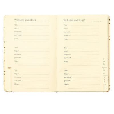 "Shhh" Password Log Book, CRG-CR Gibson, Putti Fine Furnishings