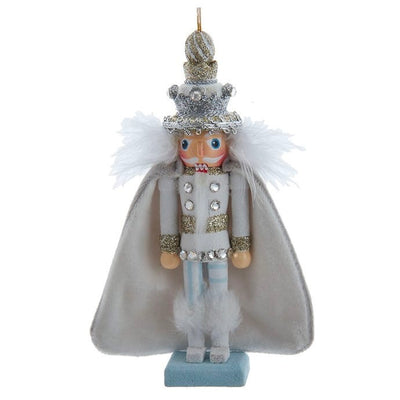 Kurt Adler Hollywood™ White and Silver Swarovski King Nutcracker Ornament