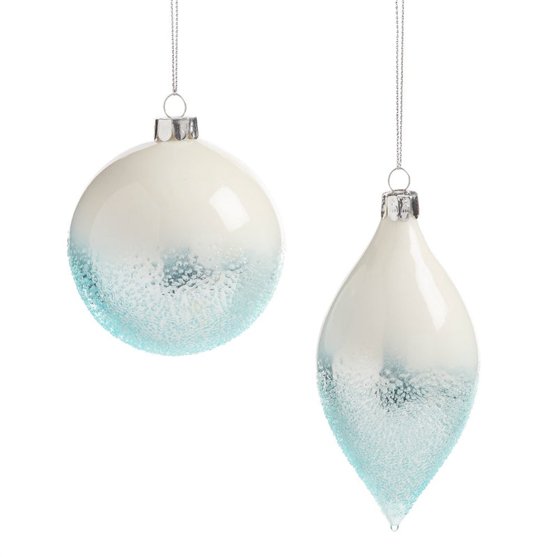 Aqua Ombre Glass Ornament | Putti Christmas Decorations