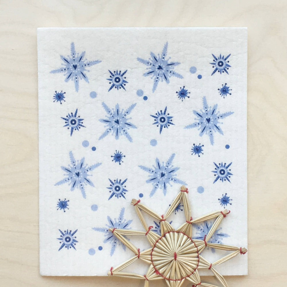 Snowflakes Swedish Dishcloth