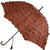 Rust Fifi Frilly Walking Stick Style Umbrella | Putti Fine Fashions 