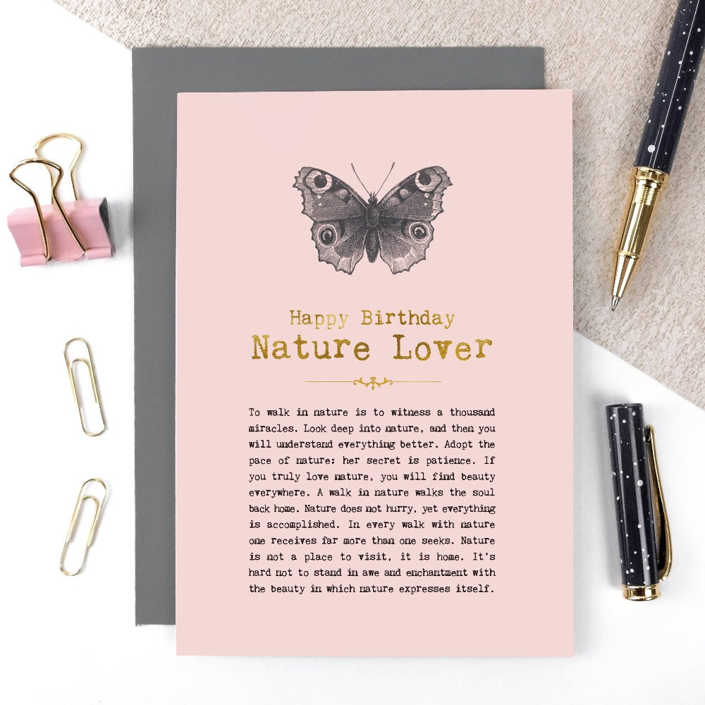 Nature Lover Foiled Birthday Card