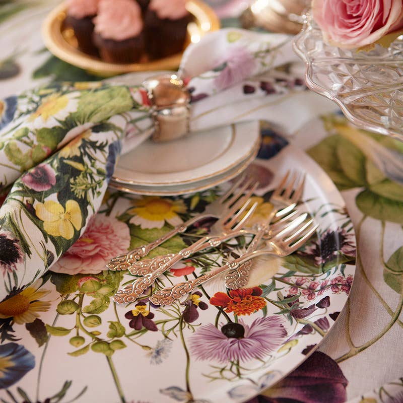 Flower Garden Linen Napkins | Putti Fine Furnishings Canada 