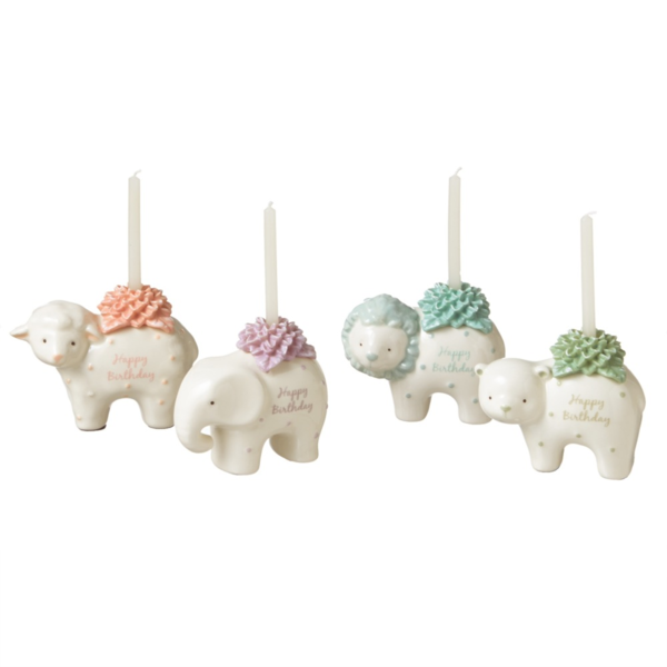 'Happy Birthday" Ceramic Birthday Candle Holder