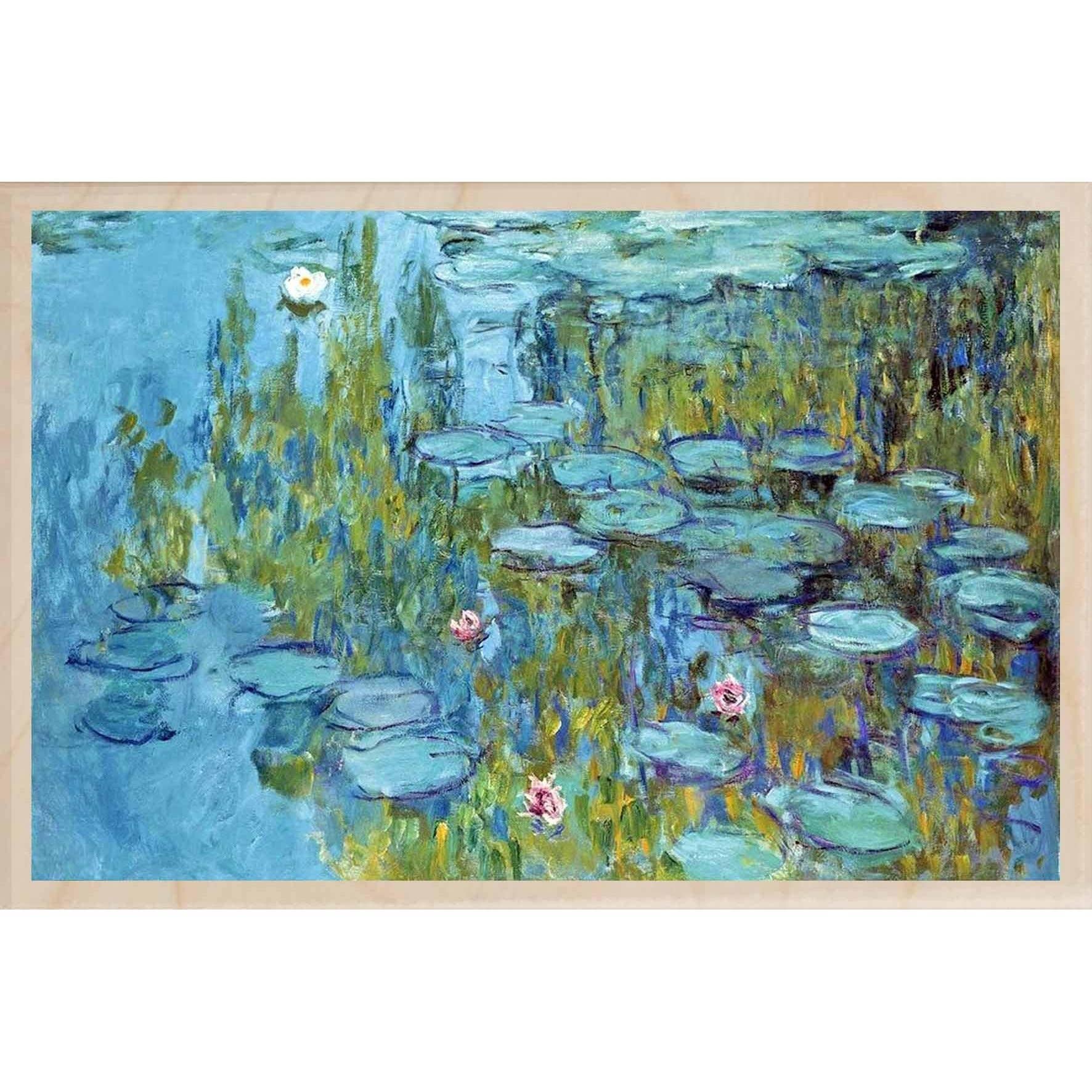 Monet Nympheas Wood Magnet